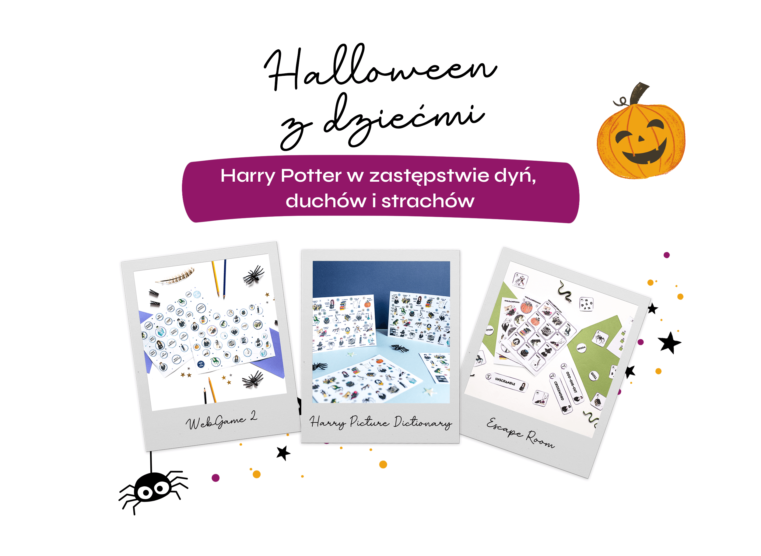 Halloween z dziećmi Harry Potter w zastępstwie dyń